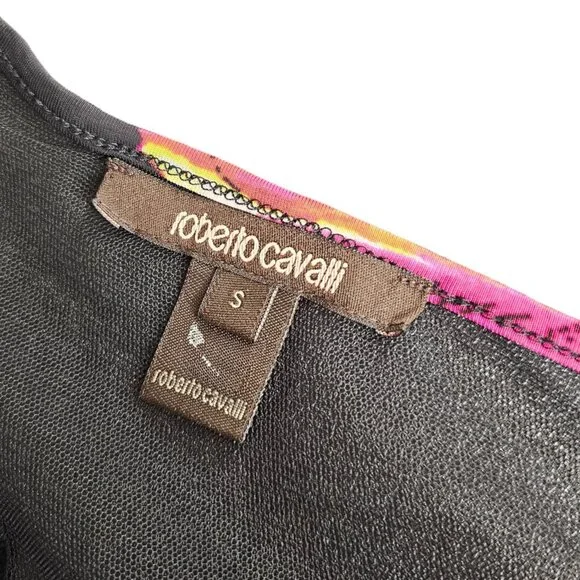 Roberto Cavalli Wellness Line Y2K Shirt Dress, Tunic, Cover Up, Mesh, Size S - Picture 4 of 8